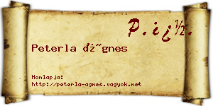 Peterla Ágnes névjegykártya